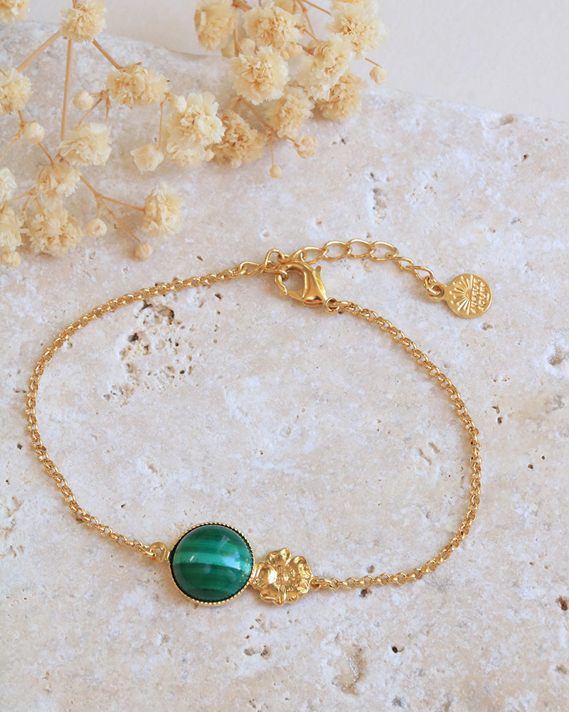 Bracelet Eclosion Malachite - Artisanat Bordeaux