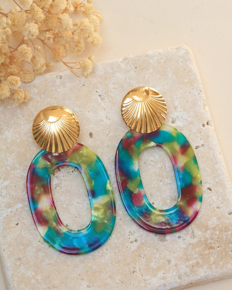 Boucles Ephyra Néréides Multicolore - Artisanat Bordeaux