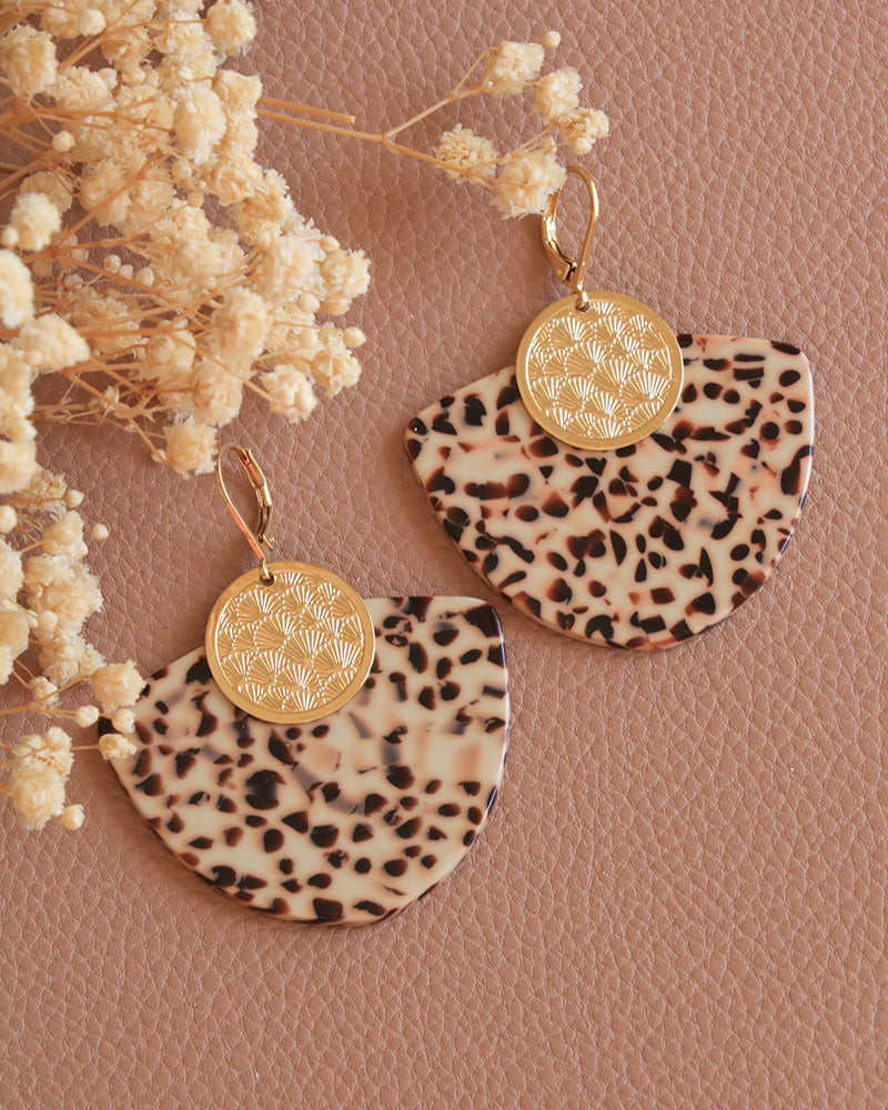 Boucles Eunice Néréides Leopard - Artisanat Bordeaux