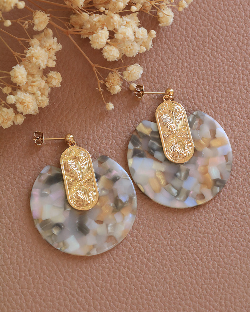 Boucles Eurydice Néréides Beige - Artisanat Bordeaux