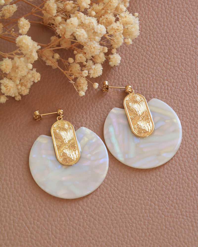 Boucles Eurydice Néréides Blanc - Artisanat Bordeaux