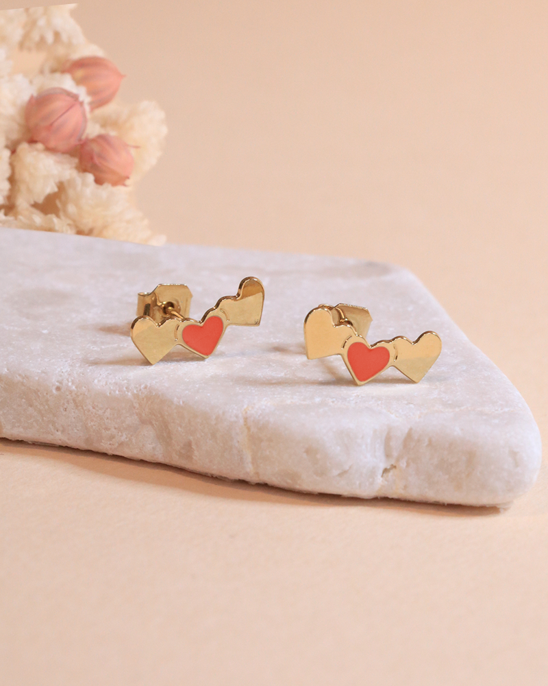 Frida 3 Heart Stud
