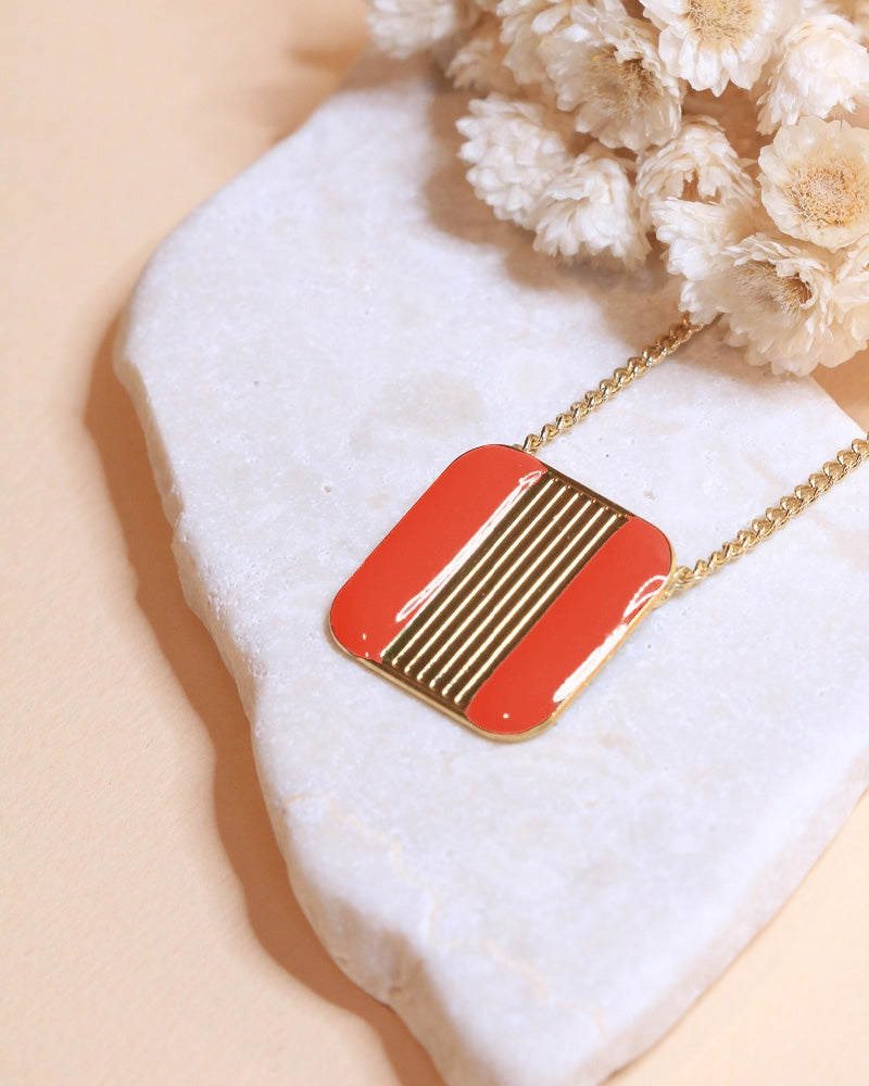 Collier corail, création artisanale Aurélie Joliff, bijouterie Bordeaux.