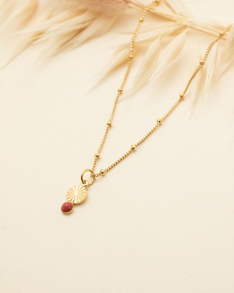 Petit collier Soleil & Petite Pierre Léontine