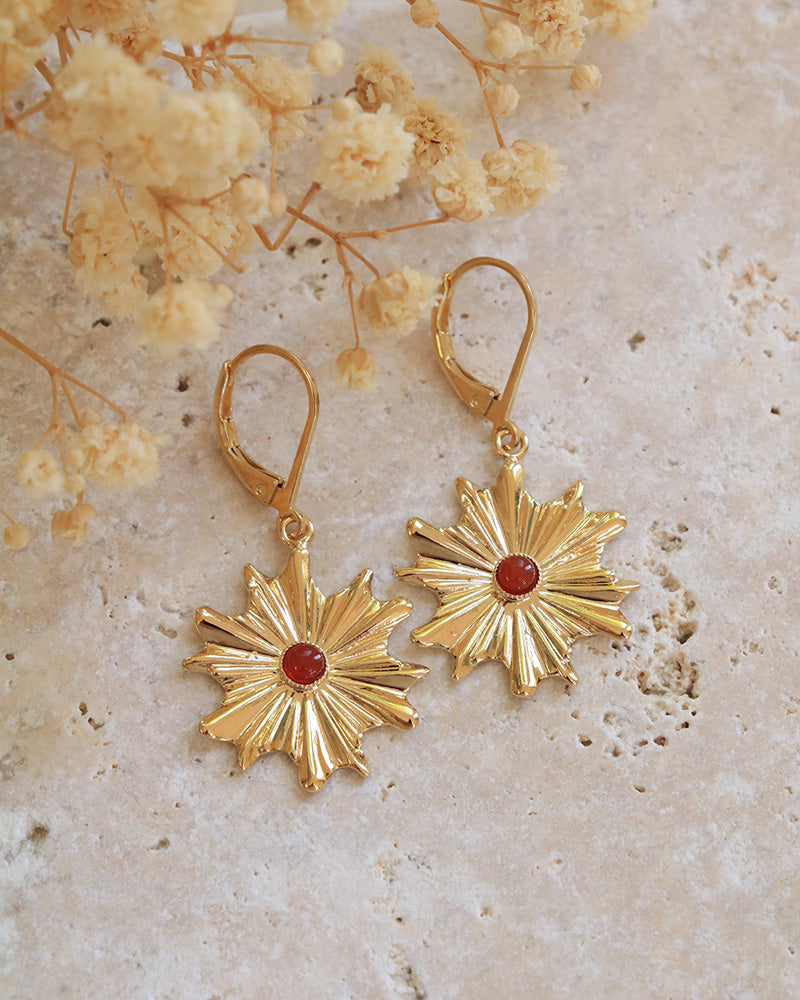 Boucles d'oreilles Résurrection Cornaline - Artisanat Bordeaux