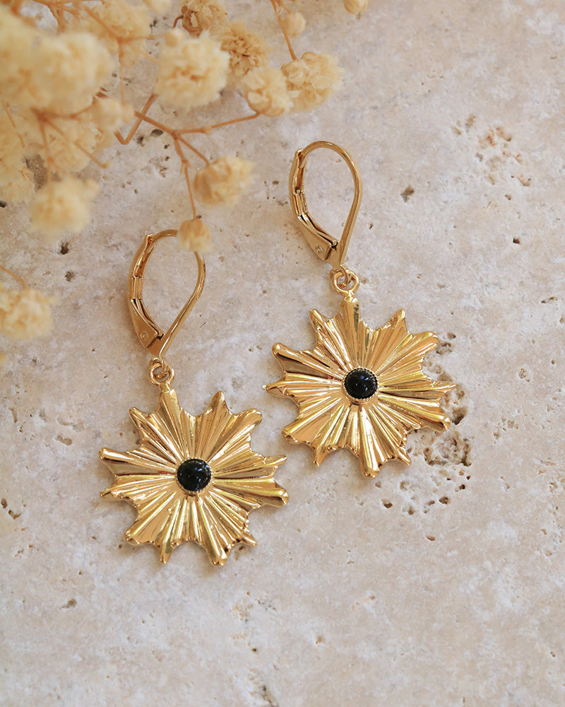 Boucles d'oreilles Résurrection Onyx - Artisanat Bordeaux