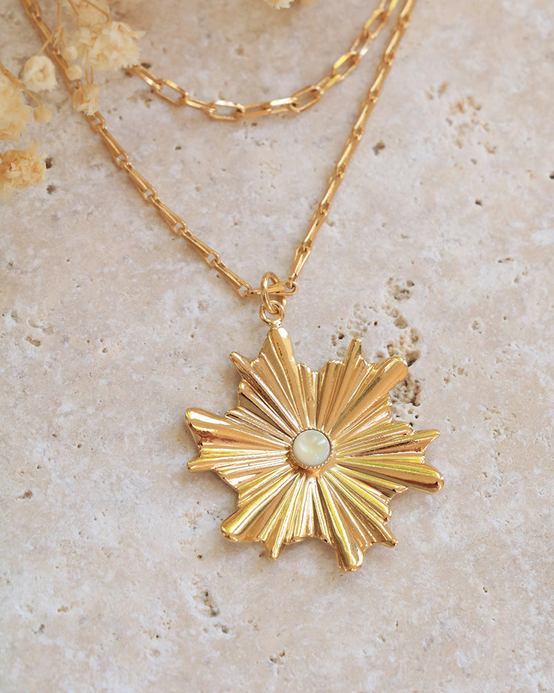 Collier Long Résurrection Nacre Blanc - Artisanat Bordeaux
