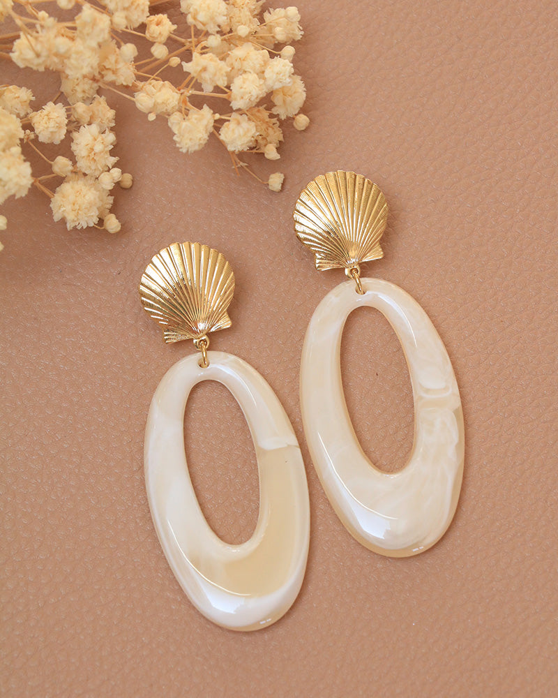Boucles Callia Néréides Acrylique Beige - Artisanat Bordeaux