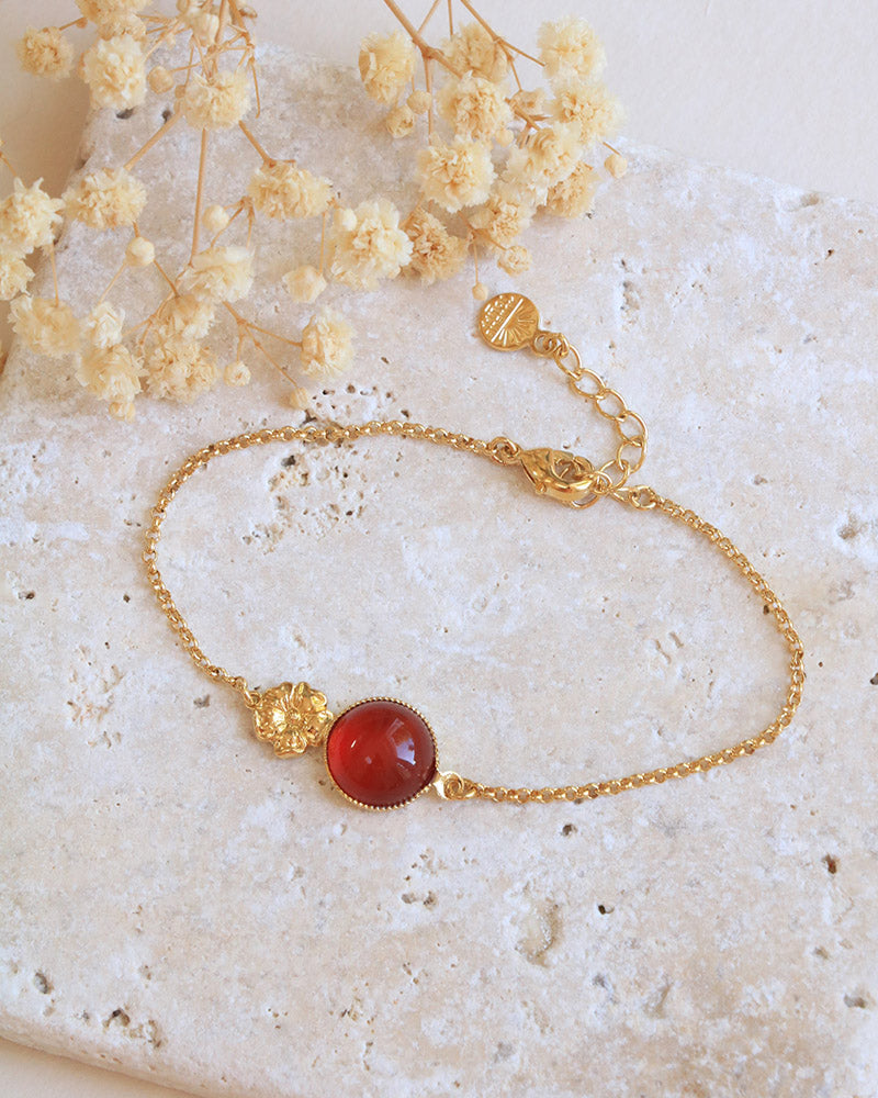 Bracelet Eclosion Cornaline - Artisanat Bordeaux