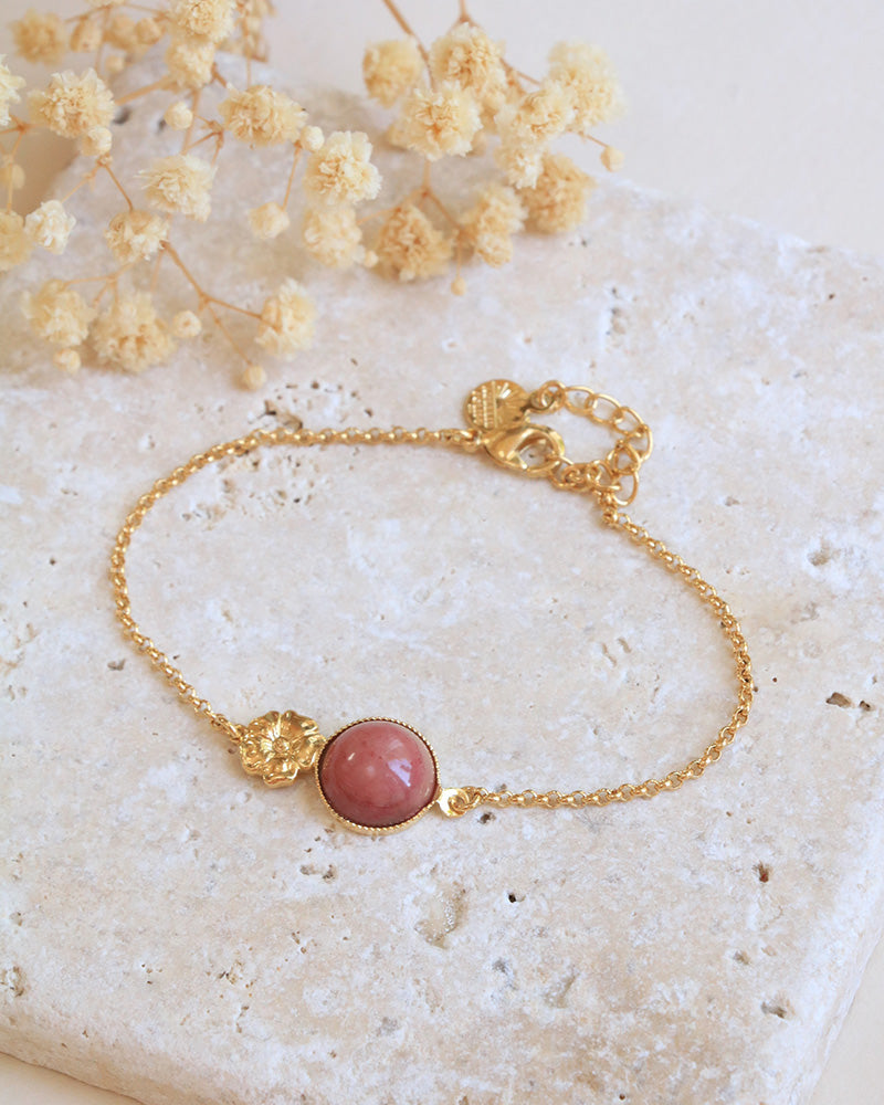 Bracelet Eclosion Rhodonite - Artisanat Bordeaux