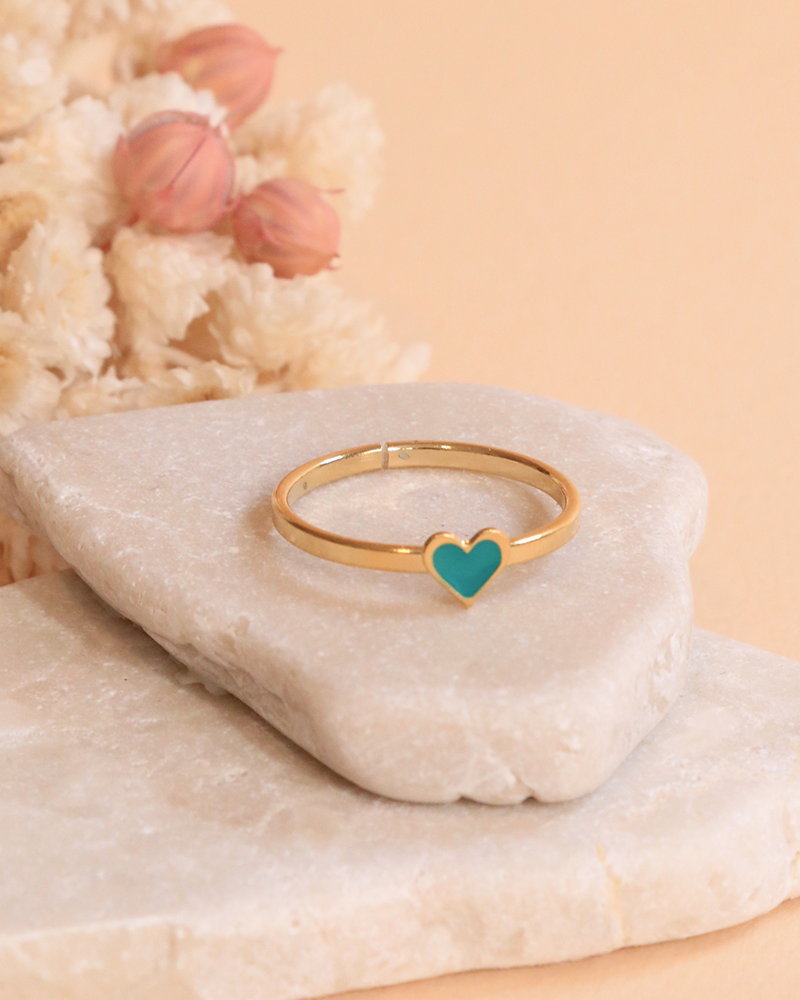 Bague-FRIDA-Bleu Lagon- Création Artisanale Bordeaux