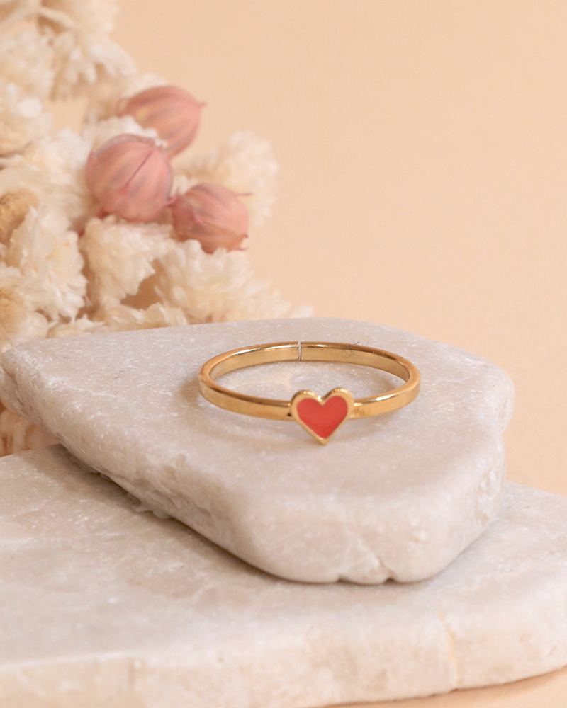 Bague-FRIDA-Corail- Création Artisanale Bordeaux