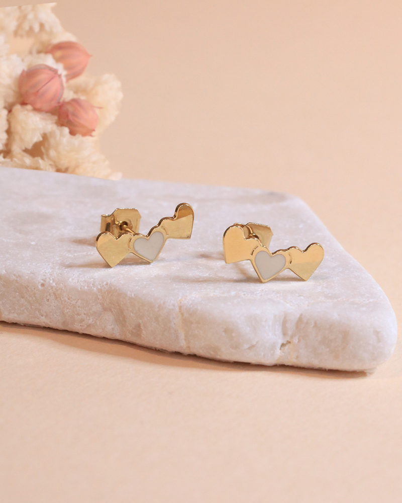 Frida 3 Heart Stud