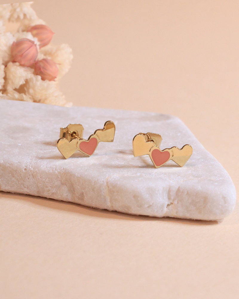 Frida 3 Heart Stud