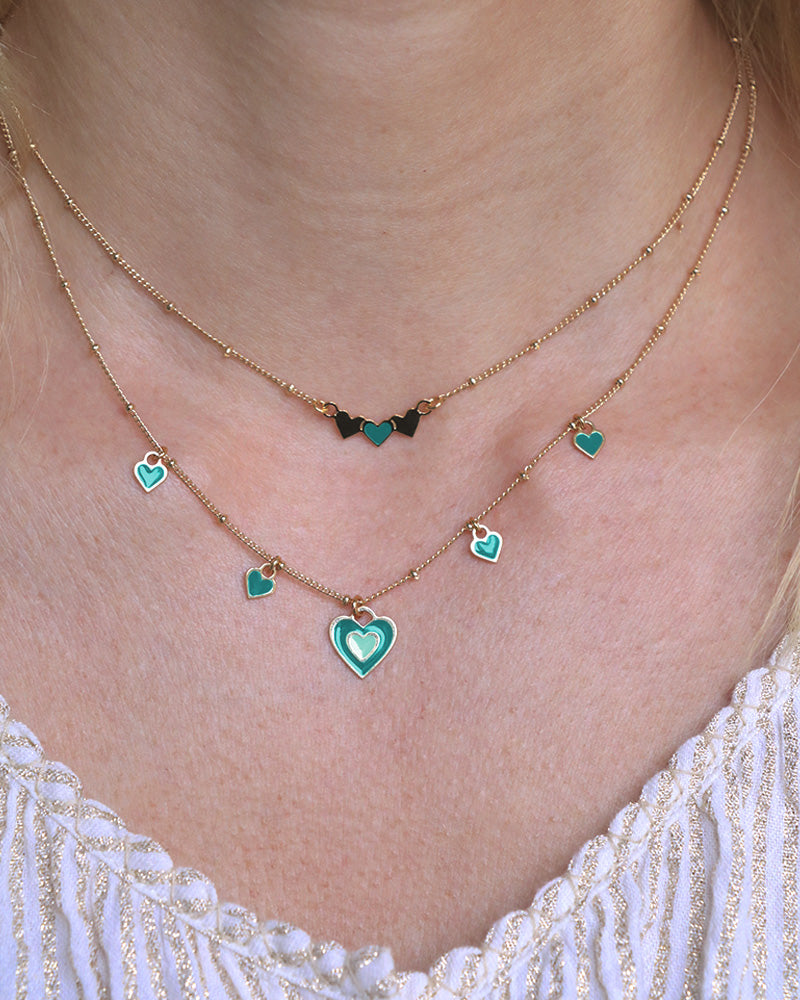 Collier 5 coeurs Frida
