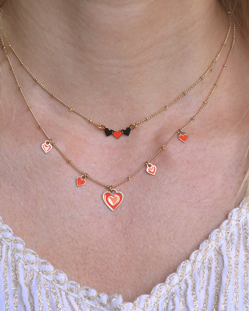 Collier 5 coeurs Frida