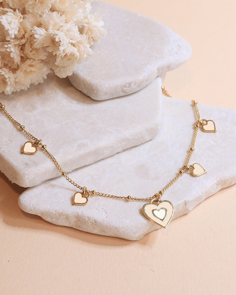 Collier 5 coeurs Frida