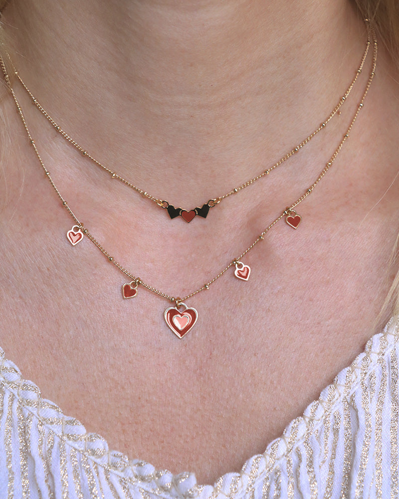 Collier 5 coeurs Frida