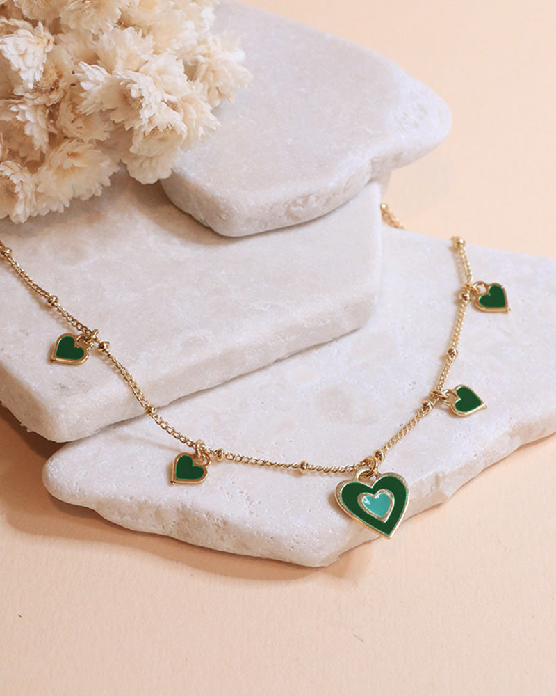 Collier 5 coeurs Frida