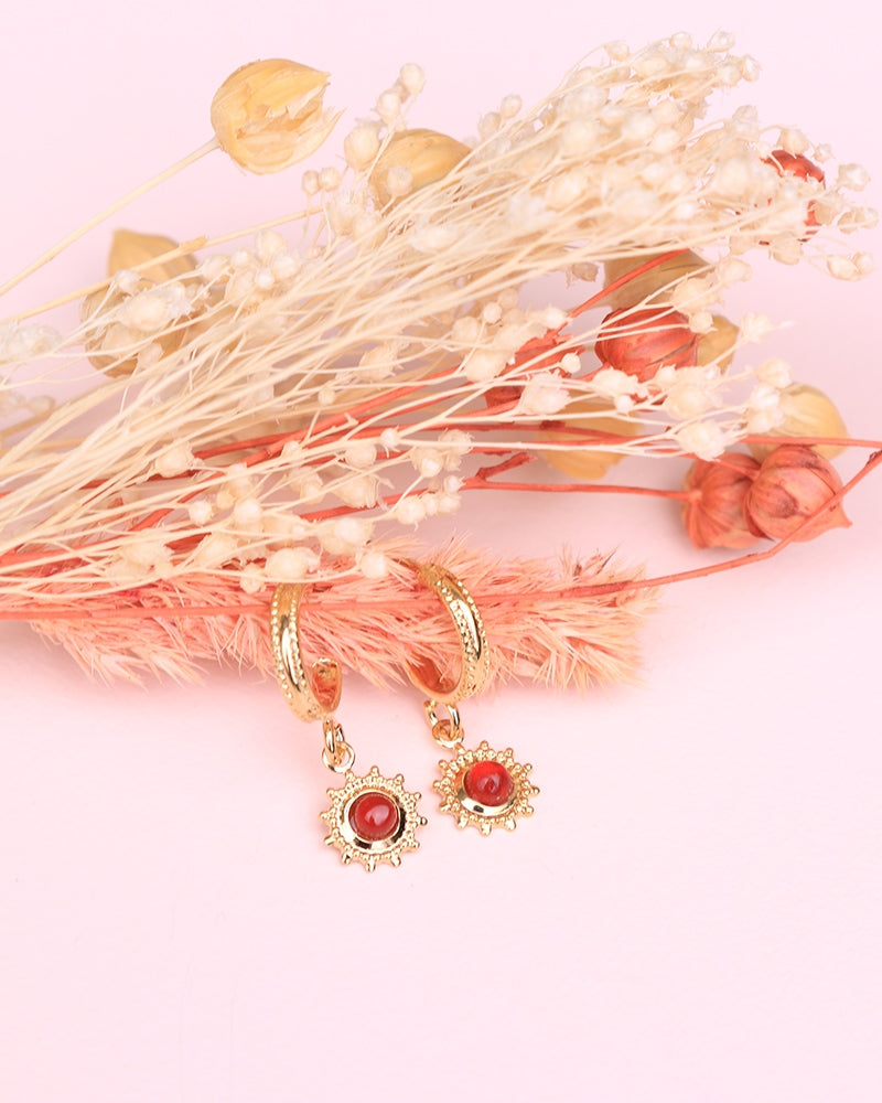 Petites Créoles Pendantes Marquise Dorées