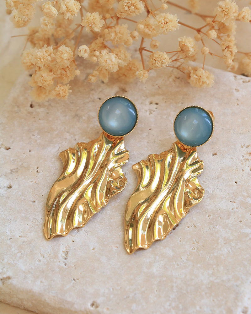 Boucles Thalié Néréides Bleu - Artisanat Bordeaux