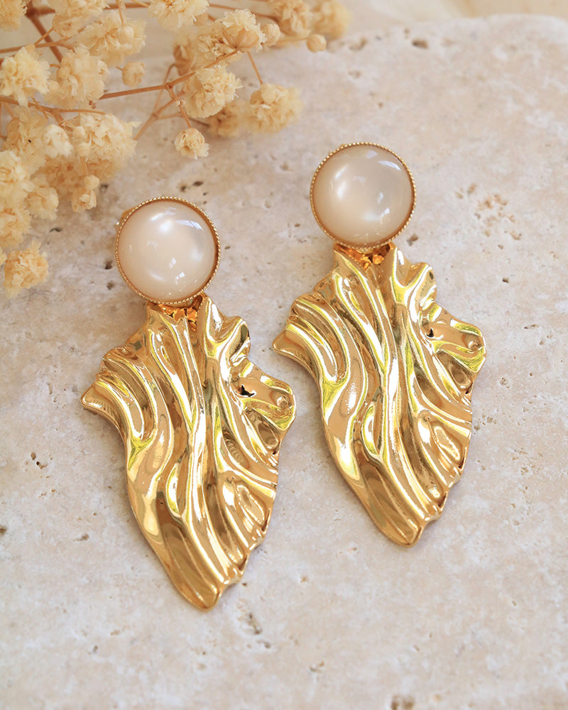 Boucles Thalié Néréides Nacre - Artisanat Bordeaux